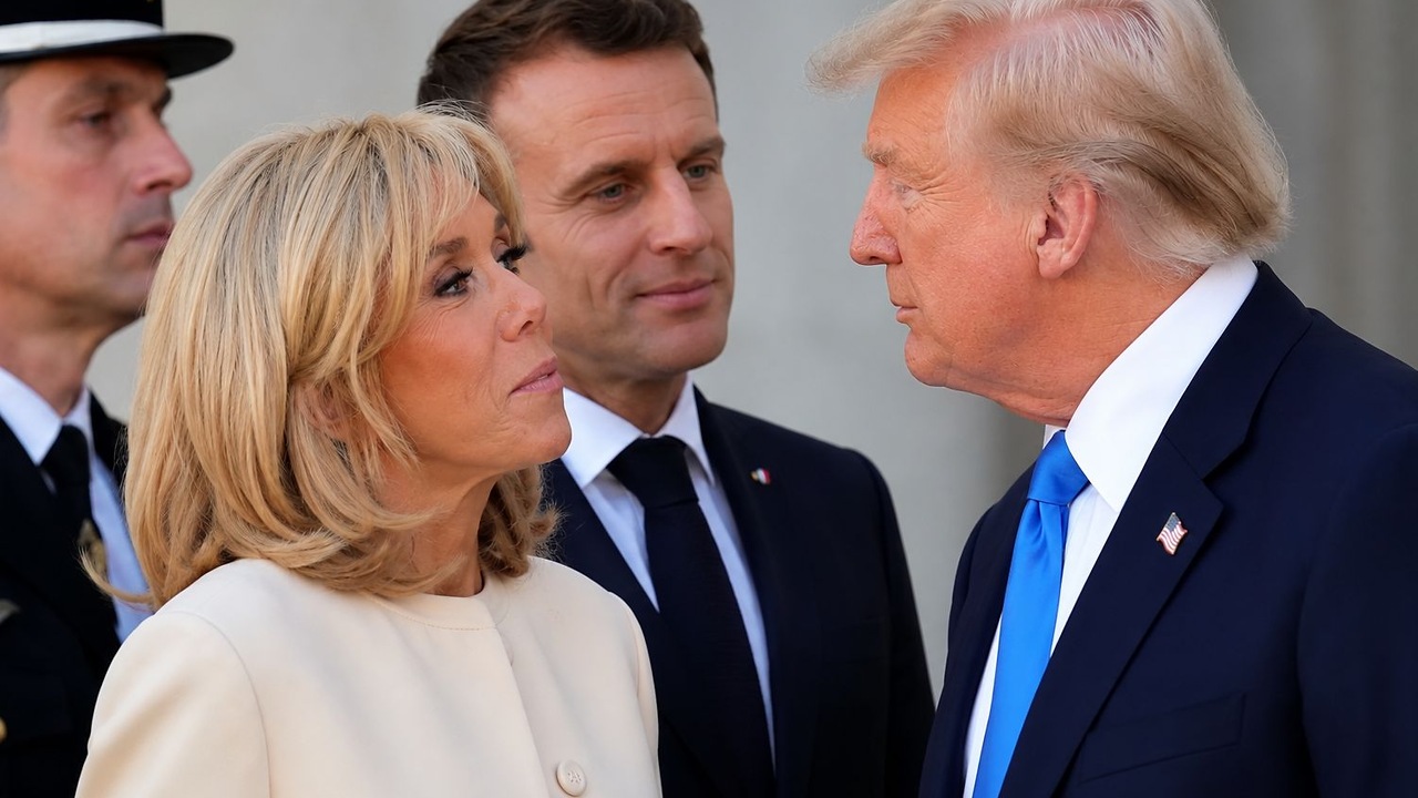 Чтец по губам рассказал о приветствии Трампа в адрес Брижит Макрон